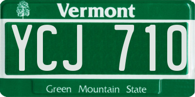 VT license plate YCJ710