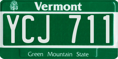 VT license plate YCJ711