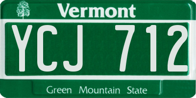 VT license plate YCJ712