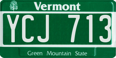 VT license plate YCJ713