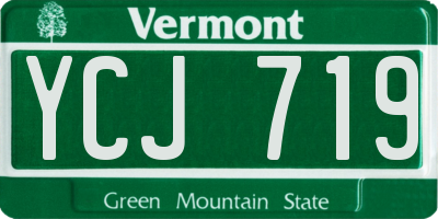 VT license plate YCJ719