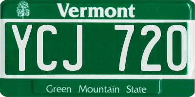 VT license plate YCJ720