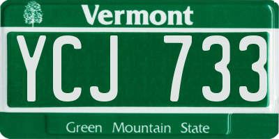 VT license plate YCJ733