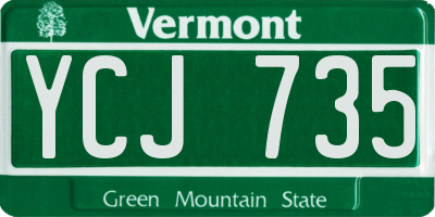 VT license plate YCJ735