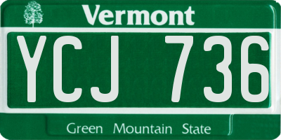 VT license plate YCJ736