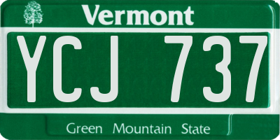 VT license plate YCJ737