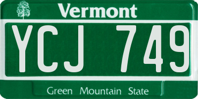VT license plate YCJ749
