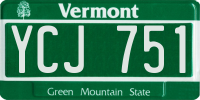 VT license plate YCJ751