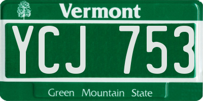 VT license plate YCJ753