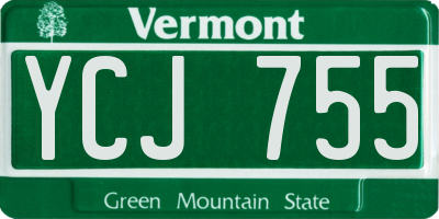 VT license plate YCJ755