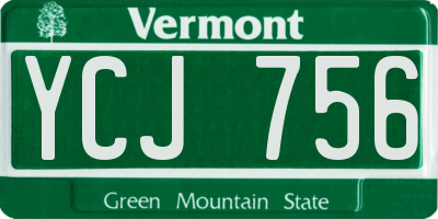 VT license plate YCJ756