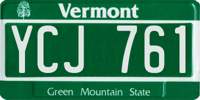 VT license plate YCJ761