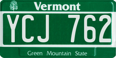 VT license plate YCJ762