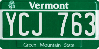 VT license plate YCJ763