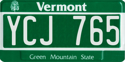VT license plate YCJ765