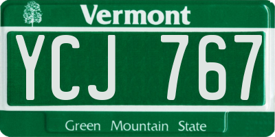 VT license plate YCJ767