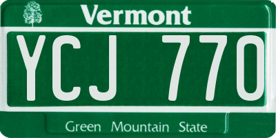 VT license plate YCJ770
