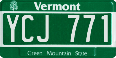 VT license plate YCJ771