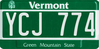 VT license plate YCJ774