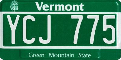 VT license plate YCJ775