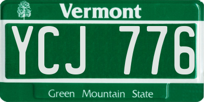 VT license plate YCJ776
