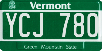 VT license plate YCJ780