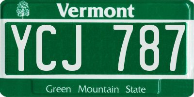 VT license plate YCJ787