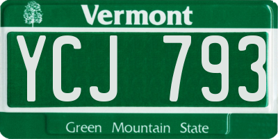 VT license plate YCJ793