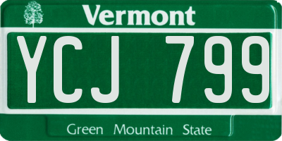 VT license plate YCJ799