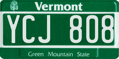 VT license plate YCJ808