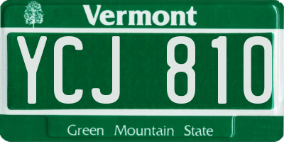 VT license plate YCJ810