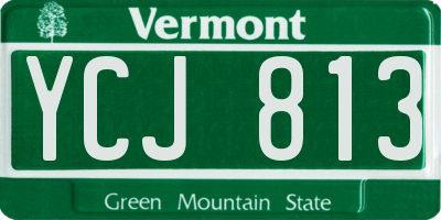 VT license plate YCJ813
