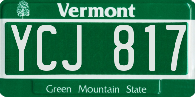 VT license plate YCJ817
