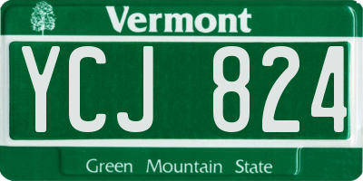 VT license plate YCJ824