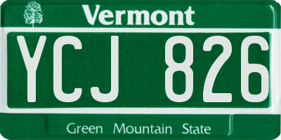 VT license plate YCJ826