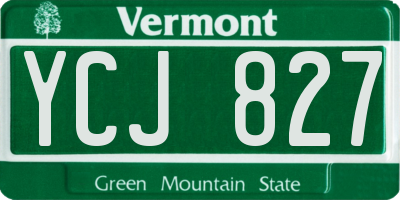 VT license plate YCJ827