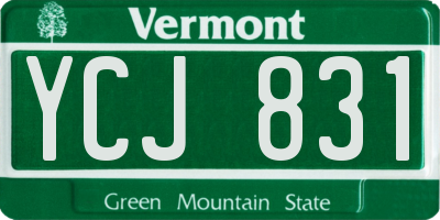 VT license plate YCJ831