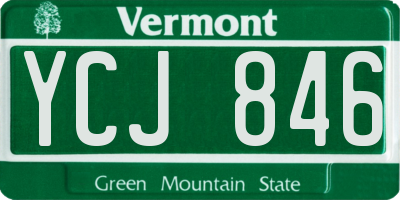 VT license plate YCJ846