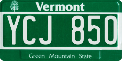 VT license plate YCJ850