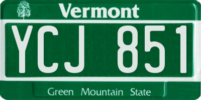 VT license plate YCJ851