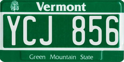 VT license plate YCJ856