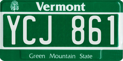 VT license plate YCJ861