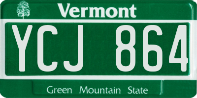 VT license plate YCJ864
