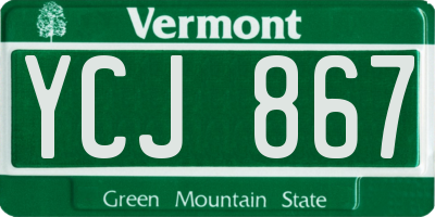VT license plate YCJ867