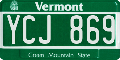 VT license plate YCJ869
