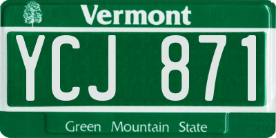 VT license plate YCJ871
