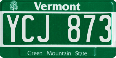 VT license plate YCJ873