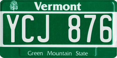 VT license plate YCJ876