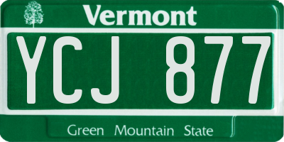 VT license plate YCJ877