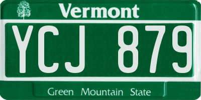 VT license plate YCJ879